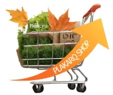 Logo de Plakarq Shop, vivero sustentable en línea de árboles exóticos, fertilizantes orgánicos y cursos de naturación urbana en México